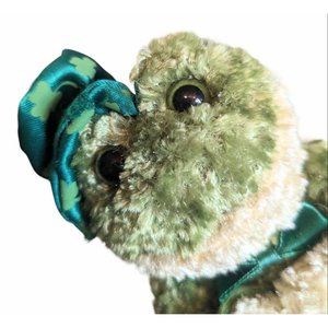 Dan Dee Collector's Choice Plush Green Stuffed Frog Clover Shamrock 5" Toy